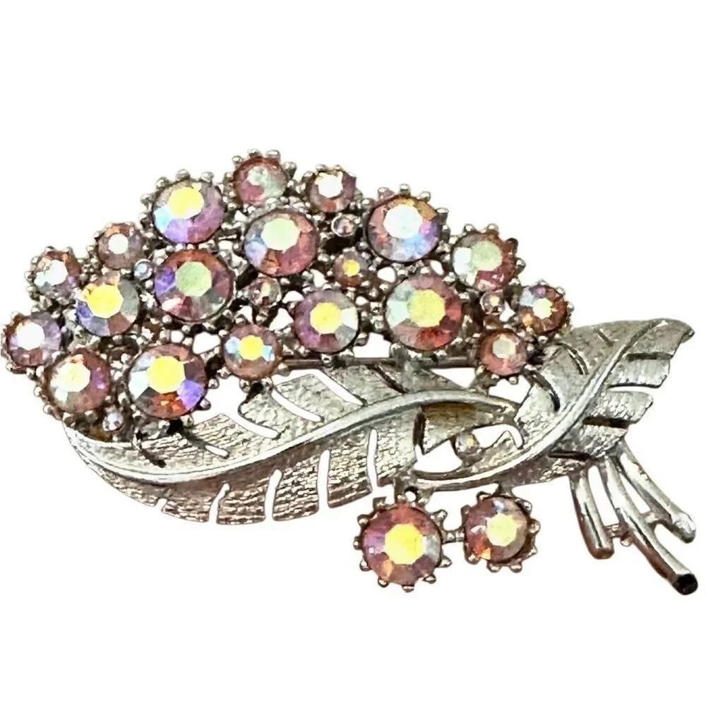 CORO AURORA BOREALIS RHINESTONE PIN/BROOCH